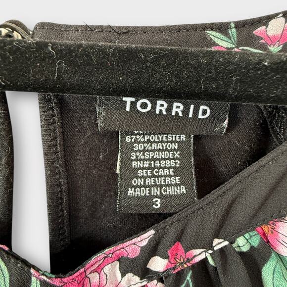 Torrid Georgette with knit back floral print tank top size 3/3X - Picture 7 of 9